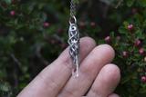 Small Quartz Crystal Moon & Star Pendant