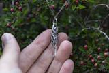 Small Quartz Crystal Moon & Star Pendant