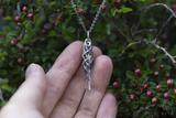 Small Quartz Crystal Moon & Star Pendant