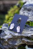 Stud earrings with Raw Kunzite