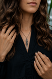 Gold-Plated Quartz Crystal Moon & Star Pendant