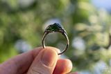 Raw Diopside Crystal Ring