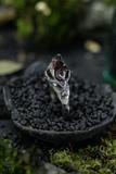 Raw Garnet Crystal Ring