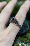 Raw Garnet Crystal Ring