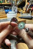 Raw Garnet Crystal Ring