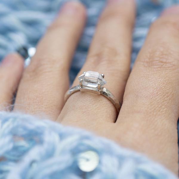 Herkimer Quartz Ring