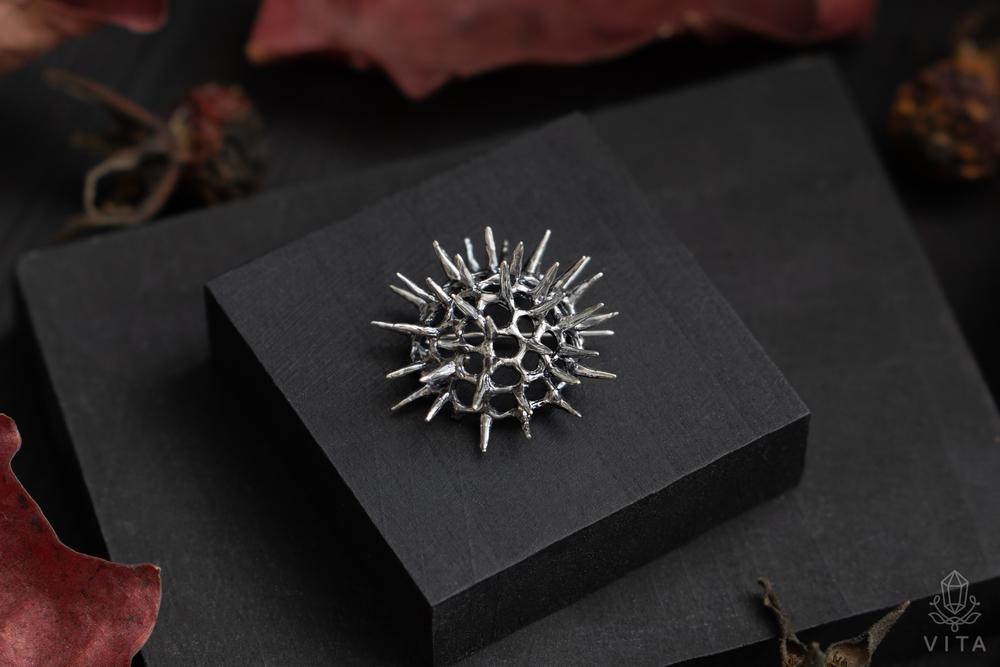 Datura Seed Pod Brooch