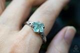 Raw Fluorite Crystal Ring