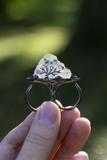 Silver Mountain Raw Quartz Two-Finger Ring