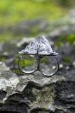 Silver Mountain Raw Quartz Two-Finger Ring