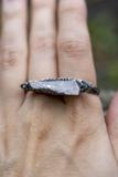Silver Mountain Raw Quartz Two-Finger Ring