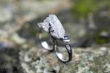 Silver Mountain Raw Quartz Two-Finger Ring