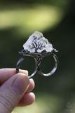 Silver Mountain Raw Quartz Two-Finger Ring
