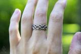 Silver Braided Branches Ring