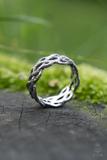 Silver Braided Branches Ring