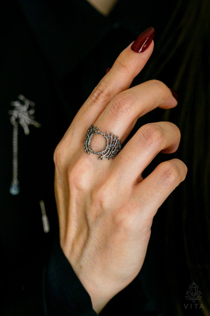 Oracle Ring – Gothic Ring with Branches