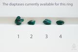 Raw Dioptase Crystal Ring 