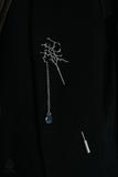 Yr - Pin Brooch with Blue Topaz