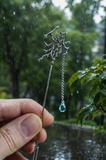 Yr - Pin Brooch with Blue Topaz