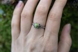 Norwegian Raw Vesuvianite Crystal Ring
