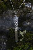 Quartz Crystal Moon & Star Pendant
