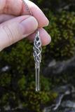Quartz Crystal Moon & Star Pendant
