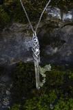 Quartz Crystal Moon & Star Pendant