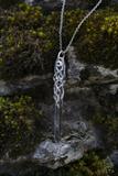 Quartz Crystal Moon & Star Pendant