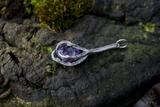 Amethyst Raven Claw Pendant