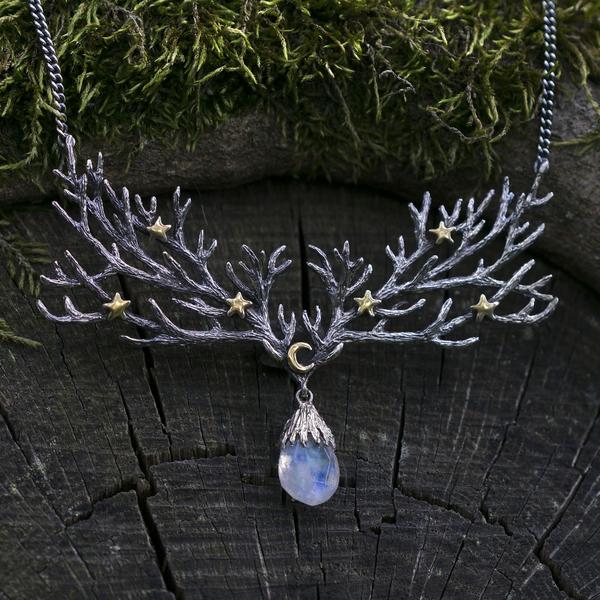 Magical Forest Moonstone Necklace