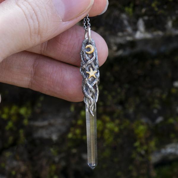 Moon and star pendant 
