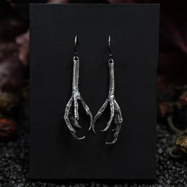 Raven Claw Dangle Earrings