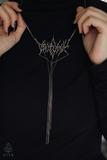 Victoria Gothic Silver Logo Necklace