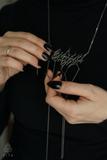 Victoria Gothic Silver Logo Necklace