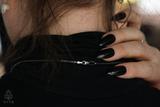 Victoria Gothic Silver Logo Necklace