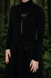 Victoria Gothic Silver Logo Necklace